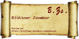 Blüttner Zsombor névjegykártya